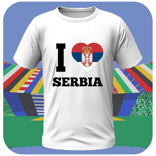 Koszulka I Love Serbia