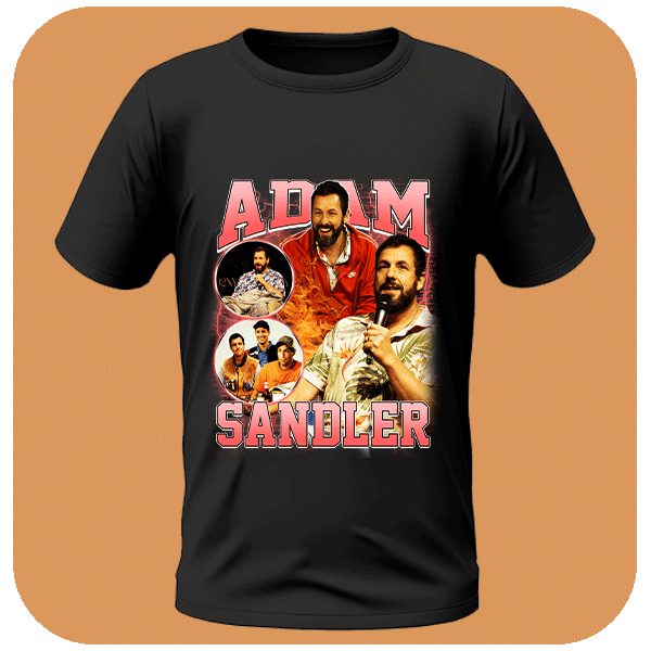Koszulka Bootleg Adam Sandler. Koszulka z Adamem Sandlerem dla fanów filmów takich jak Happy Gilmore czy Nie zadzieraj z fryzjerem. Koszulka Filmowa Bootleg. Koszulka z nadrukiem.