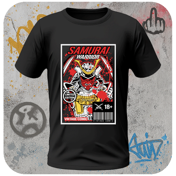 Koszulka Samurai Comic Warrior