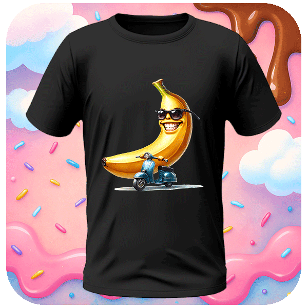 Koszulka Banan na Skuterze